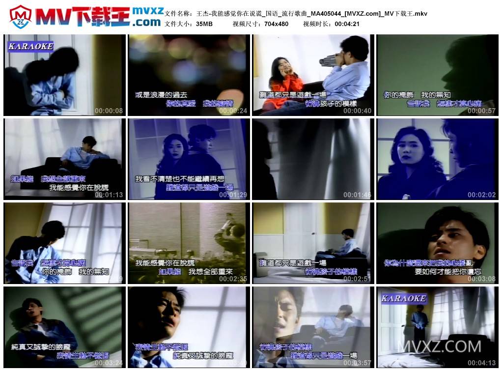 王杰-我能感觉你在说谎_国语_流行歌曲_MA405044